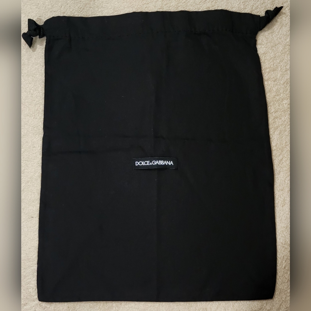 Dolce & Gabbana Black Drawstring Dust Bag 11 1/2" X 14 3/4"